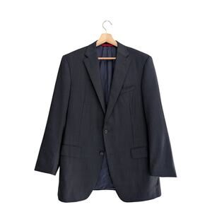 Samuelsohn Dark Navy Blazer Wool Suit Jacket Loro Piana Wool 44L Super 120's